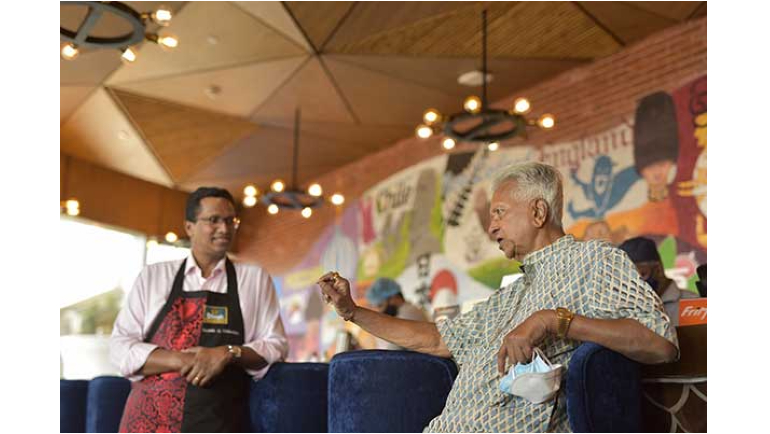 Dilmah blends tea and kithul served with...
