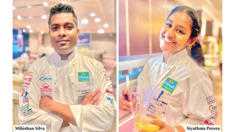 Two Sri Lankan chefs at culinary competition...