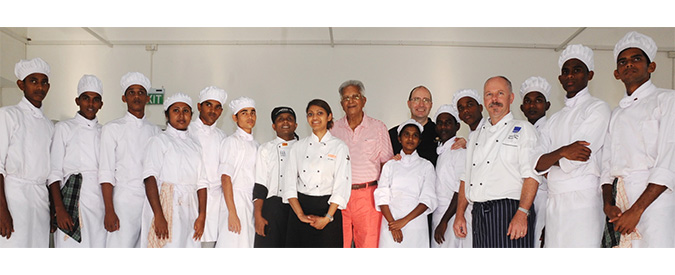 Young chefs at Empower Culinary Training Centre on an international culinary adventure