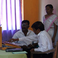 An eye clinic for senior citizens at the Imboolpitiya Estate An eye clinic for senior citizens at the Imboolpitiya Estate