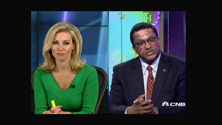 Dilhan C. Fernando, son of Dilmah founder Merrill J. Fernando, chats with Amanda Drury from...