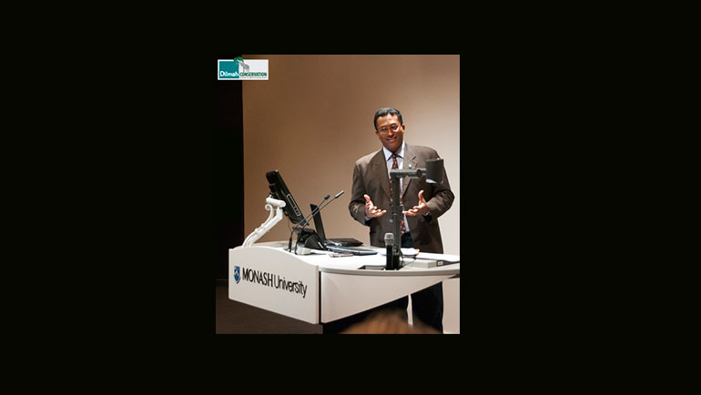 The prestigious Monash Caulfield Campus hosts Dilhan Fernando to speak on Ethical Corporate Practices in International Business