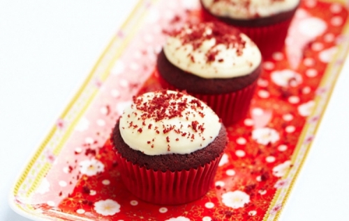 Rose Red Velvet Cupcakes