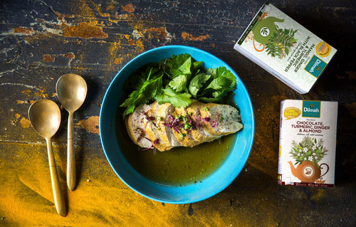 Black Pepper and Turmeric Poached Chicken Breast Consommé