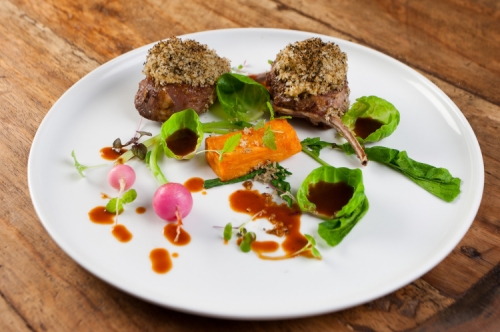 Roast lamb cutlets with Dilmah Peppermint Cinnamon and Clove Crust