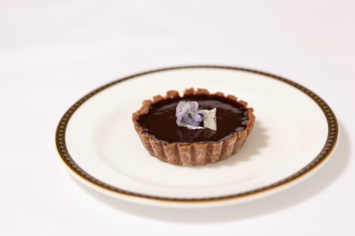 Chocolate passionfruit tart