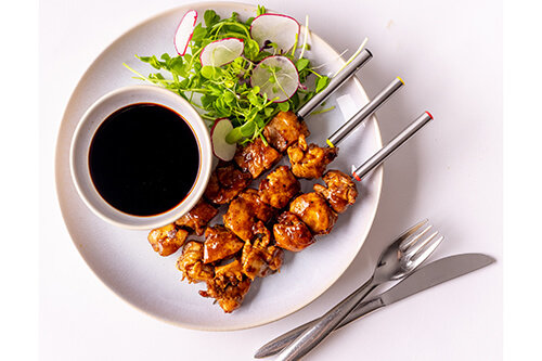 Dilmah Ceylon Breakfast Corn Fed Chicken Skewers