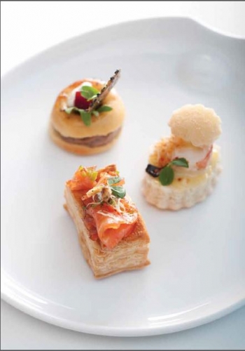 Millefeuille of Salmon two ways