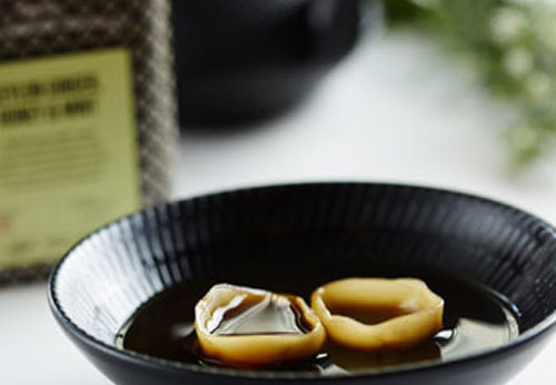 Silver Jubilee Ceylon Ginger Honey & Mint Tea Consomme with Confit Duck Leg Tortellini