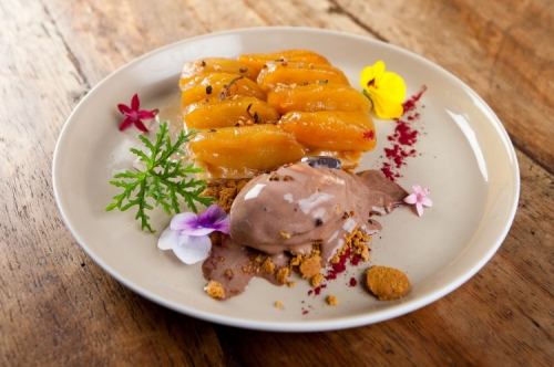 Apple Tart Tatin with Elderflower, Cinnamon and Apple Ice-Cream