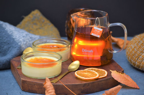Dilmah Lively Lime & Orange Paired with Spiced Chai Crème Brûlée  